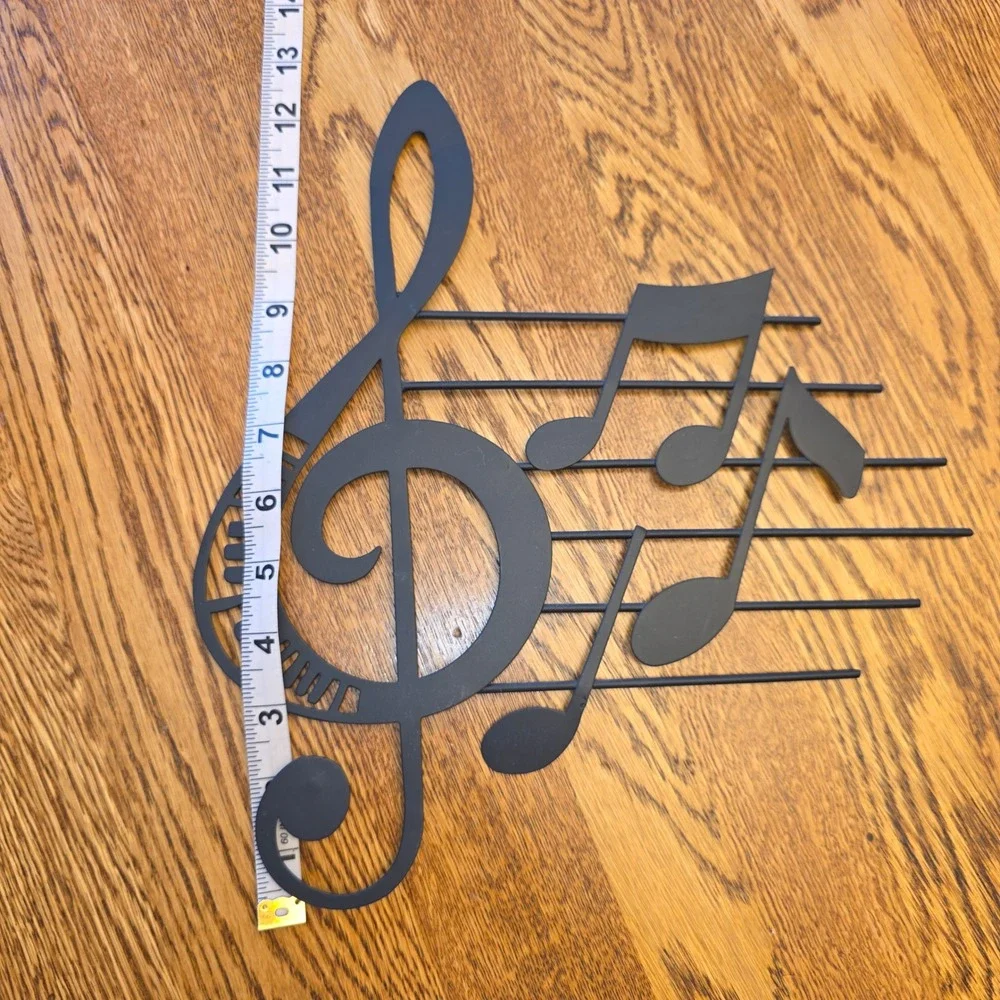 Black‎ Metal Music Note Treble Clef Wall Art Decor Musical Staff Silhouette